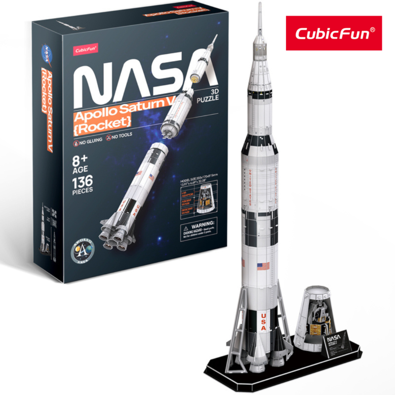 Đồ Chơi CUBIC FUN Xếp Hình 3D Nasa: Tên Lửa Vũ Trụ Saturn V - Apollo DS1059H