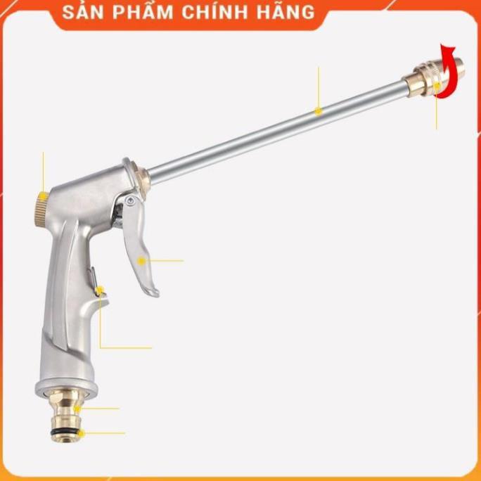 Máy bơm️Evoucher️ Bộ dây vòi xịt nước rửa xe, tưới cây , tăng áp 3 lần, loại 15m 206701-2 đầu đồng, cút+ mở chai