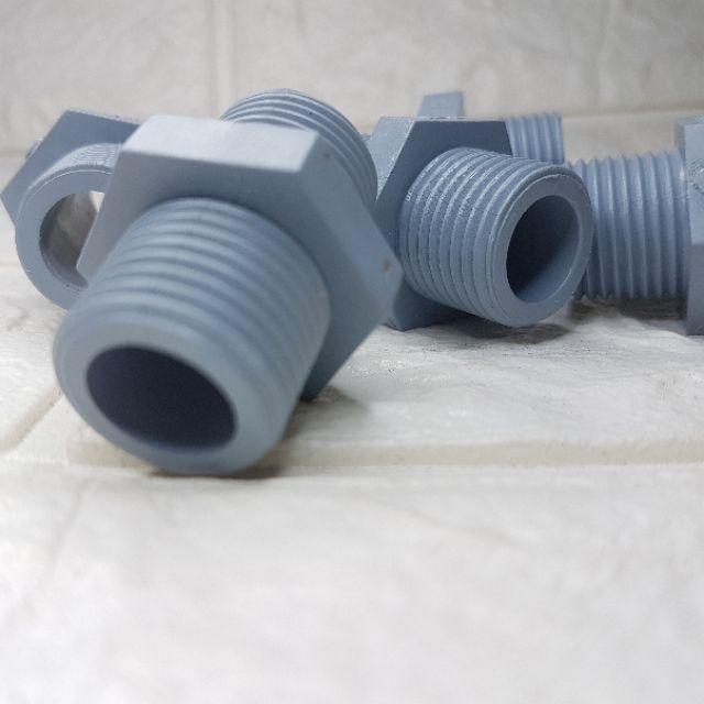 Kép nhựa nhiều size , Nổi ren 2 đầu ngoài