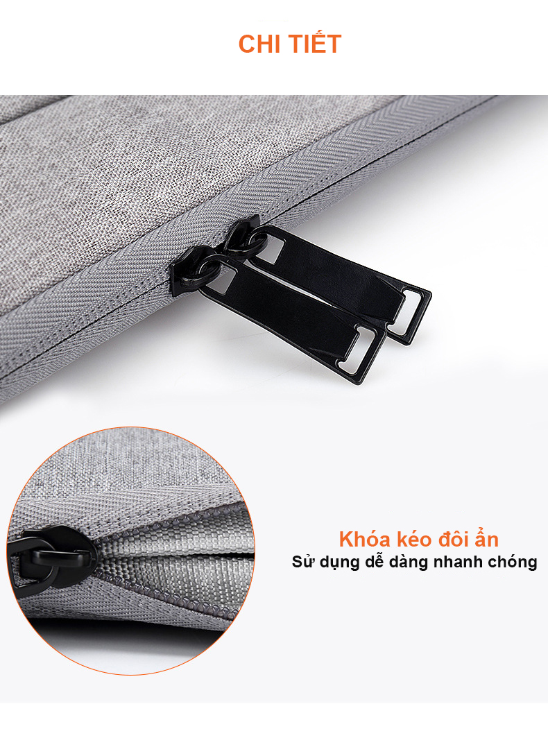 Túi, Cặp Chống Xốc Cho Laptop Macbook Chống Thấm Nước 3 Ngăn Đựng Phụ Kiện Hàng Chính Hãng Meliya accessories