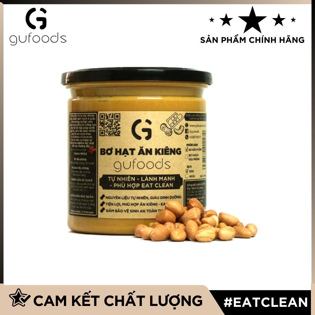 Bơ hạt ăn kiêng GUfoods - Tự nhiên, Lành mạnh, Eat clean
