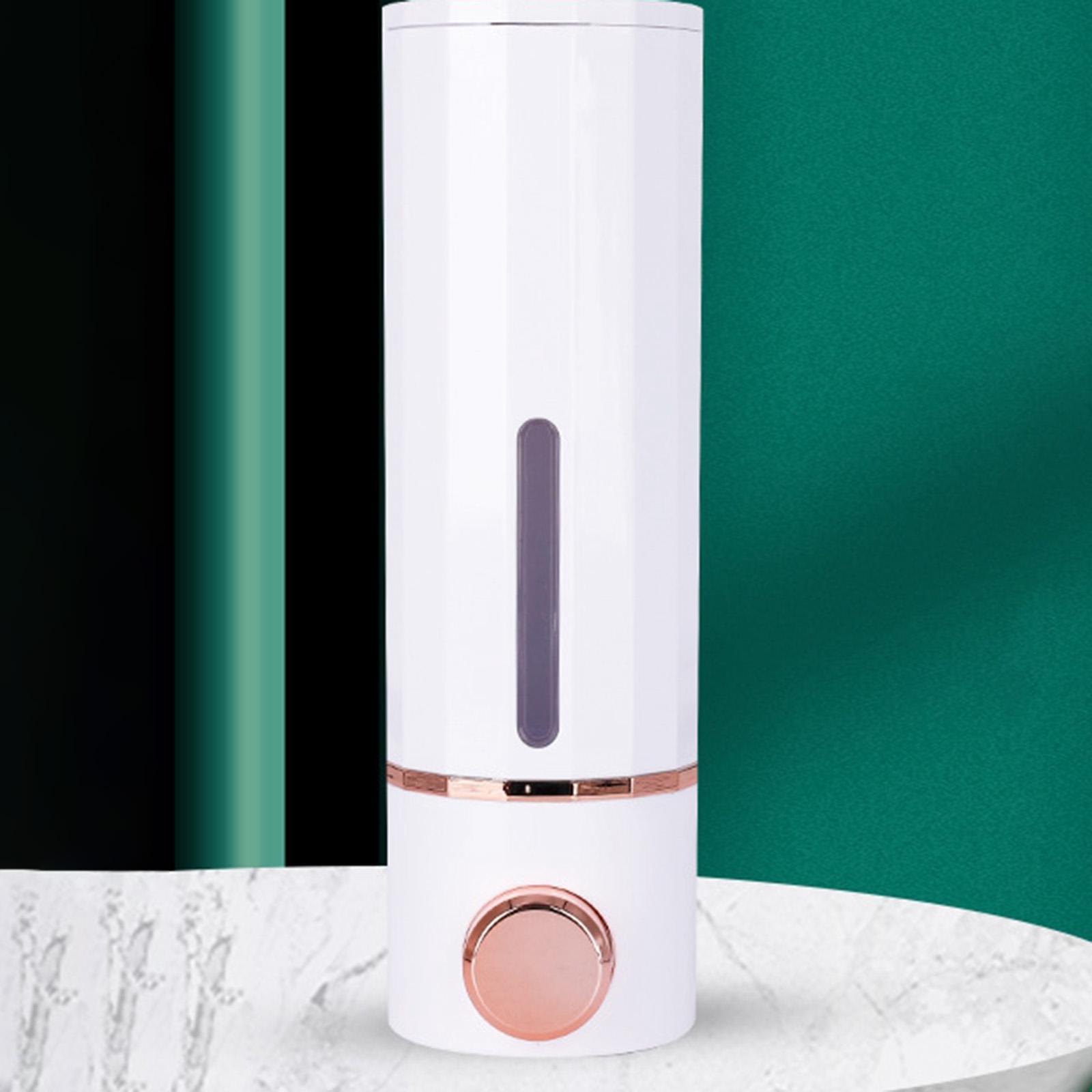 Soap Dispenser Shampoo Dispenser Refillable Stylish 300ml Wall Mount Manual Liquid Pump Dispenser for Hotel Bathroom Washroom