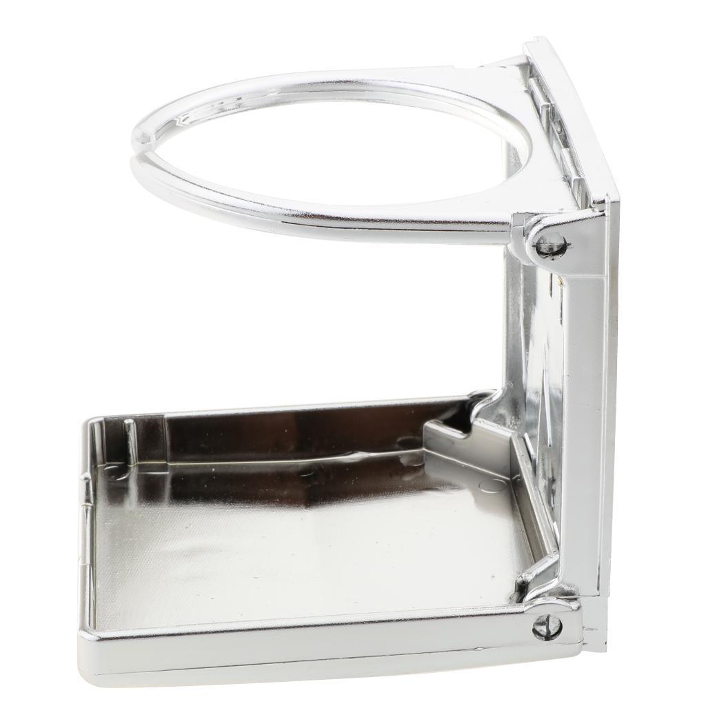 Adjustable Foldable Water Drink Cup Bottle Can Beverage Mugs Holder Silver
