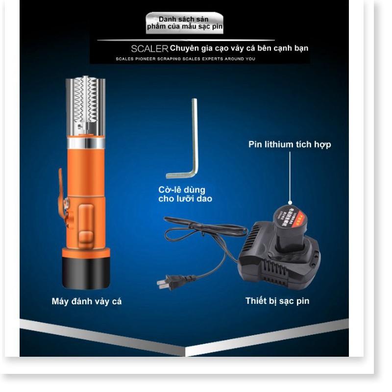Sản phẩm Máy đánh vảy cá không dây sử dụng pin sạc