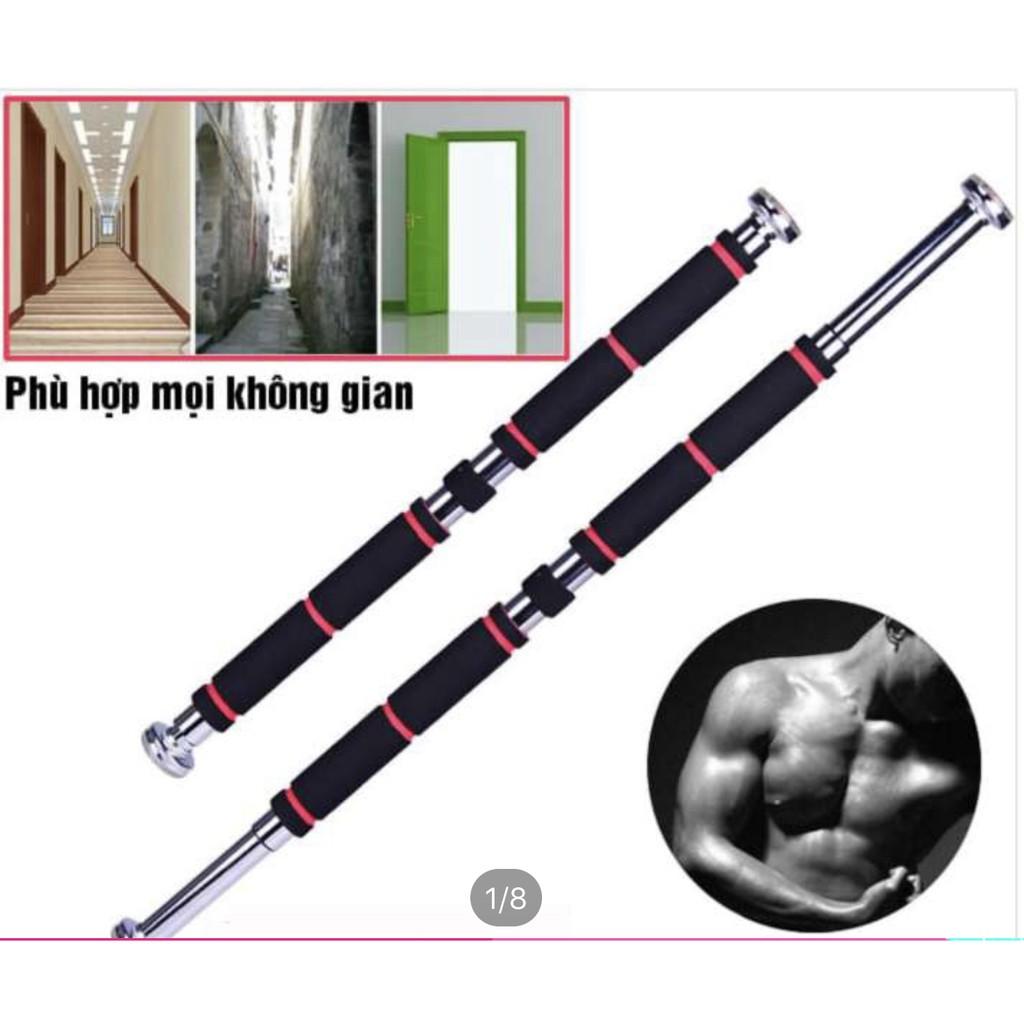 Thanh tập xà đơn treo tường gắn cửa nhiều cỡ từ 62-150cm kích thước có thể tùy chỉnh phù hợp tập gym tại nhà