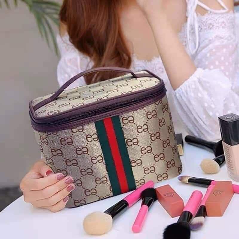 Túi Đựng Mỹ Phẩm, Đồ Trang Điểm, Đồ Make Up Cá Nhân Dạng Sọc Sang Chảnh