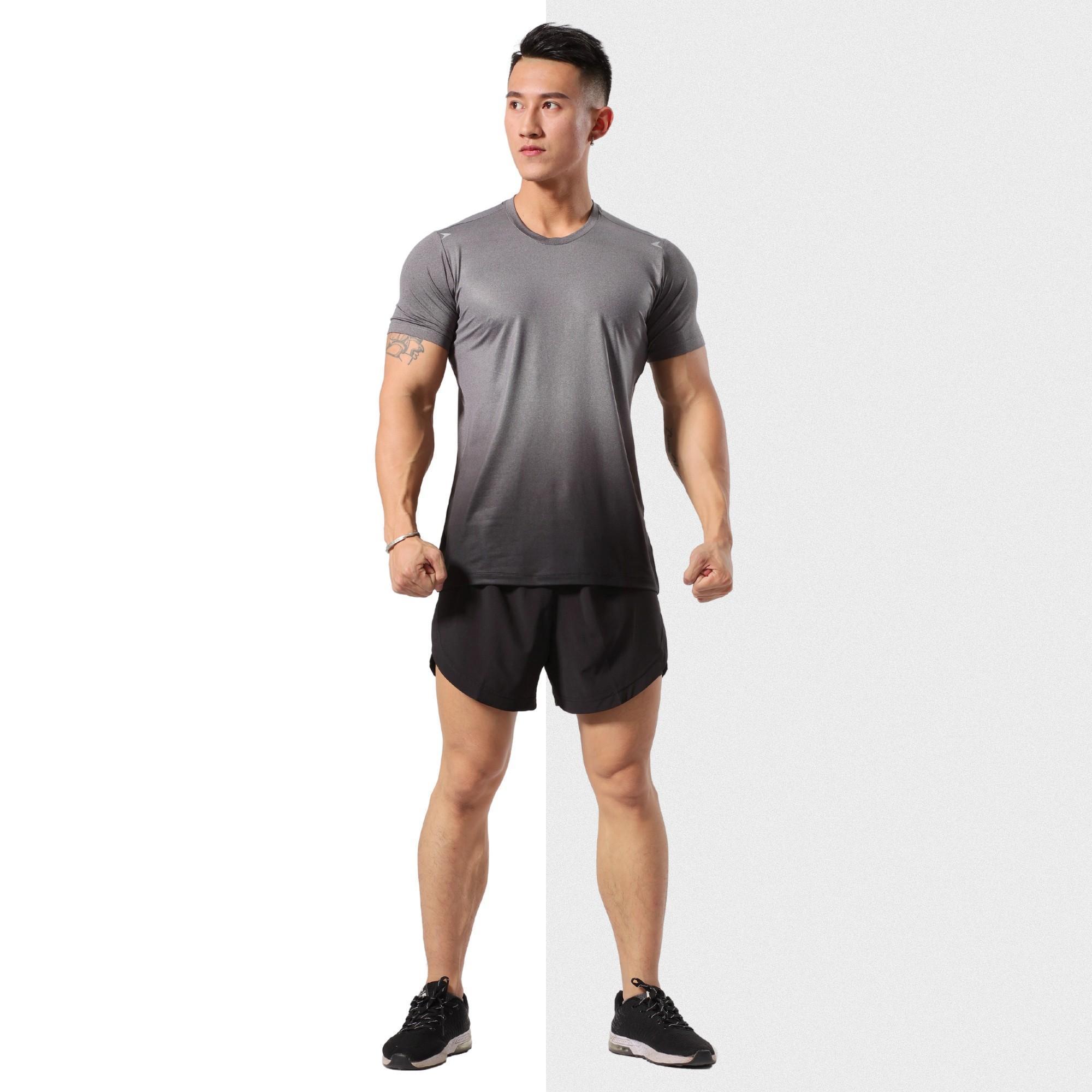 Áo Thun Nam Thể Thao Chạy Bộ Tập Gym Body Fit Nhiều Màu Vải Mát Thấm Hút Mau Khô Siêu Mát Tôn Dáng Mùa Hè Sale T6