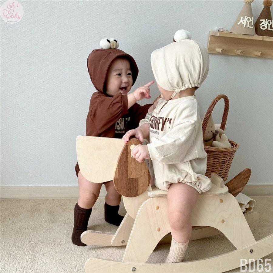 Body Dài Tay Kèm Mũ Cho Bé