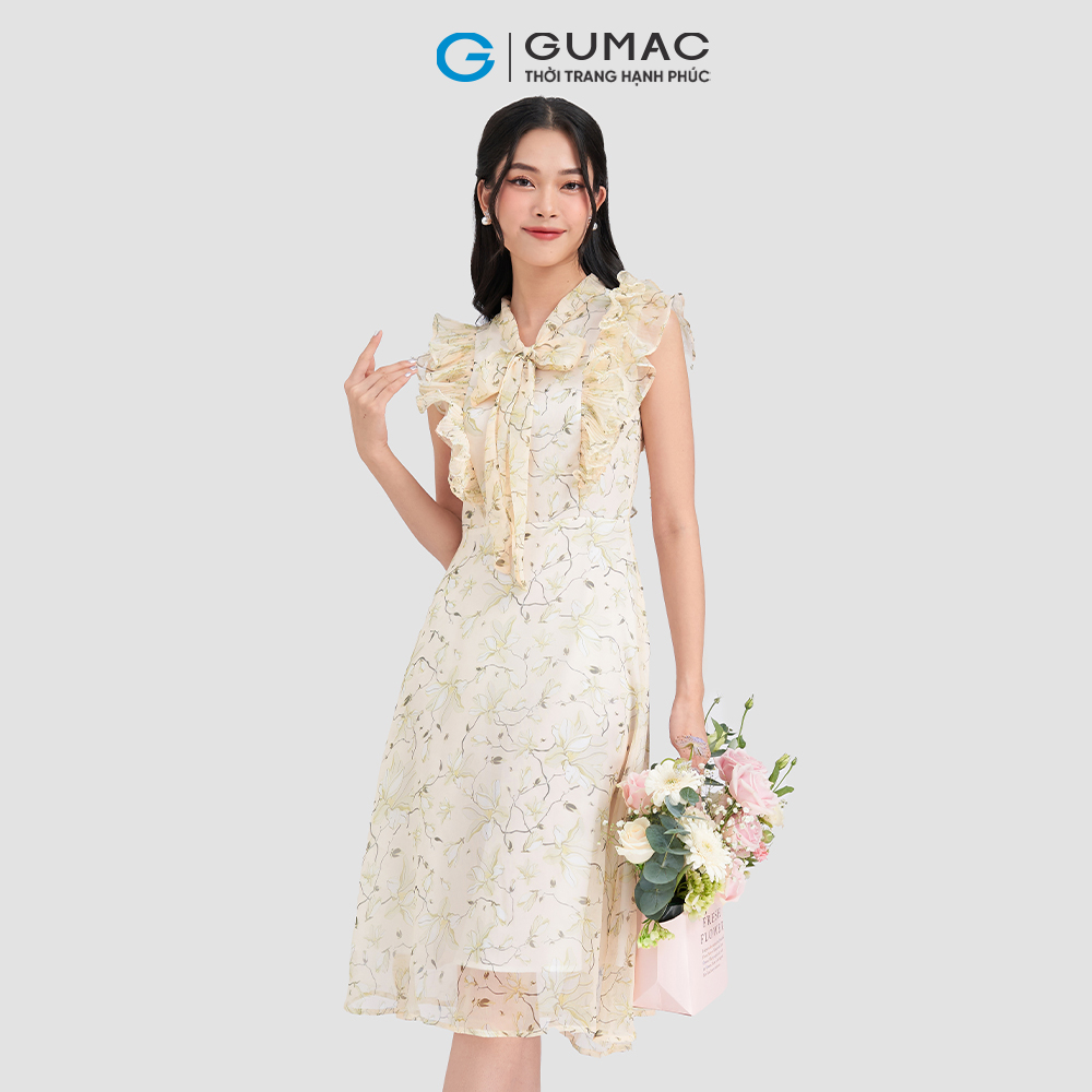 Đầm kiểu bèo dập ly GUMAC DD03007