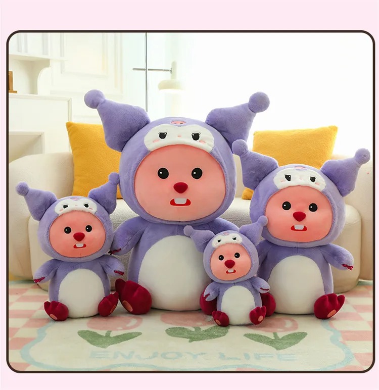 Thú nhồi bông Loopy cosplay - Size 35cm đến 85cm - Quà tặng gấu bông loopy nhân vật hoạt hình cute - Gối ôm mềm mại cho bé