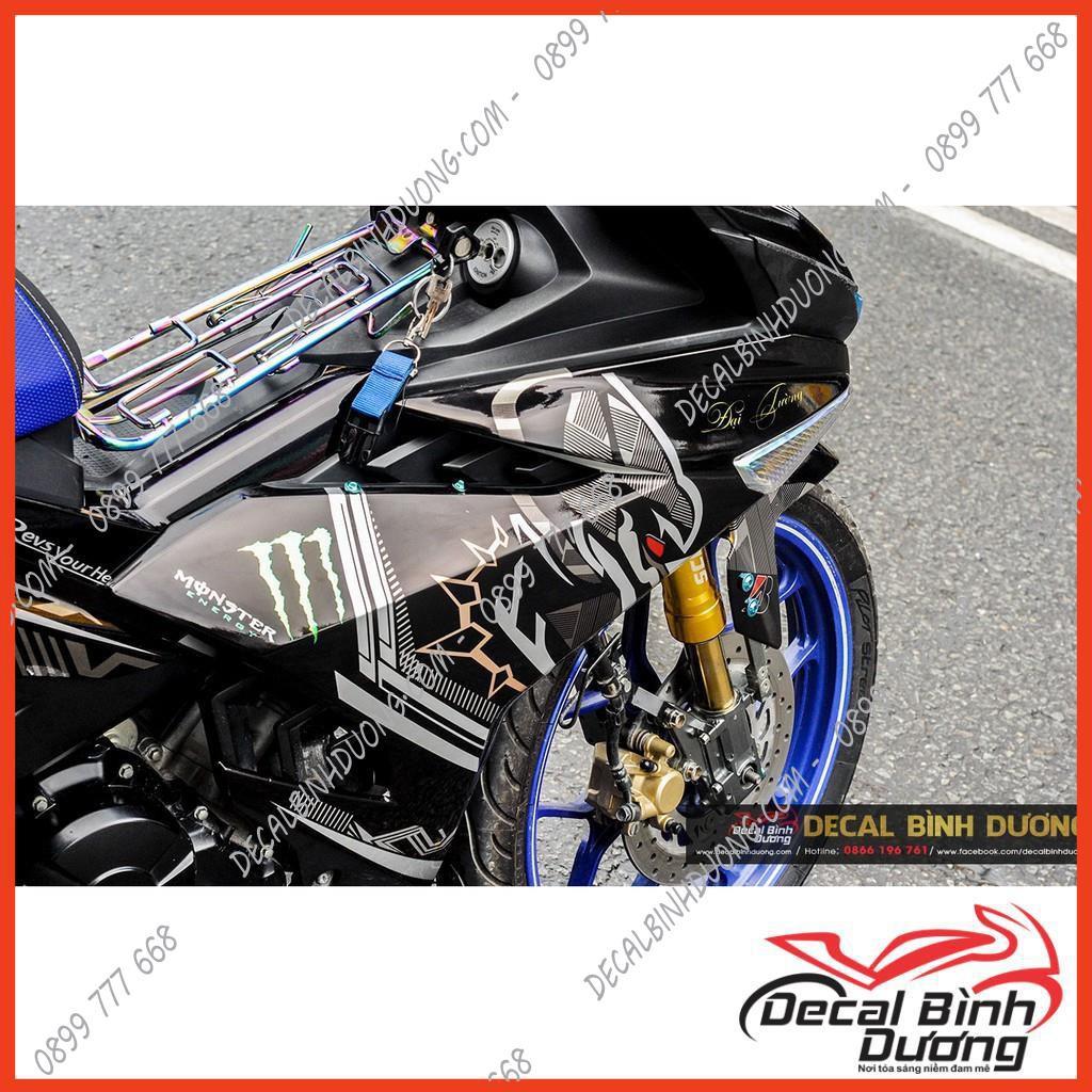 Tem Xe Exciter 150 - Tem Trùm dành cho Exciter 150 Black Panther Xám Đen Lạ Mắt