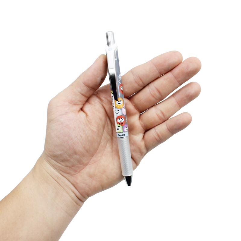 Bút Gel EnerGel Kawaii Pixel Art 0.5 mm - Pentel BLN75KW40-C - Daruma - Mực Xanh