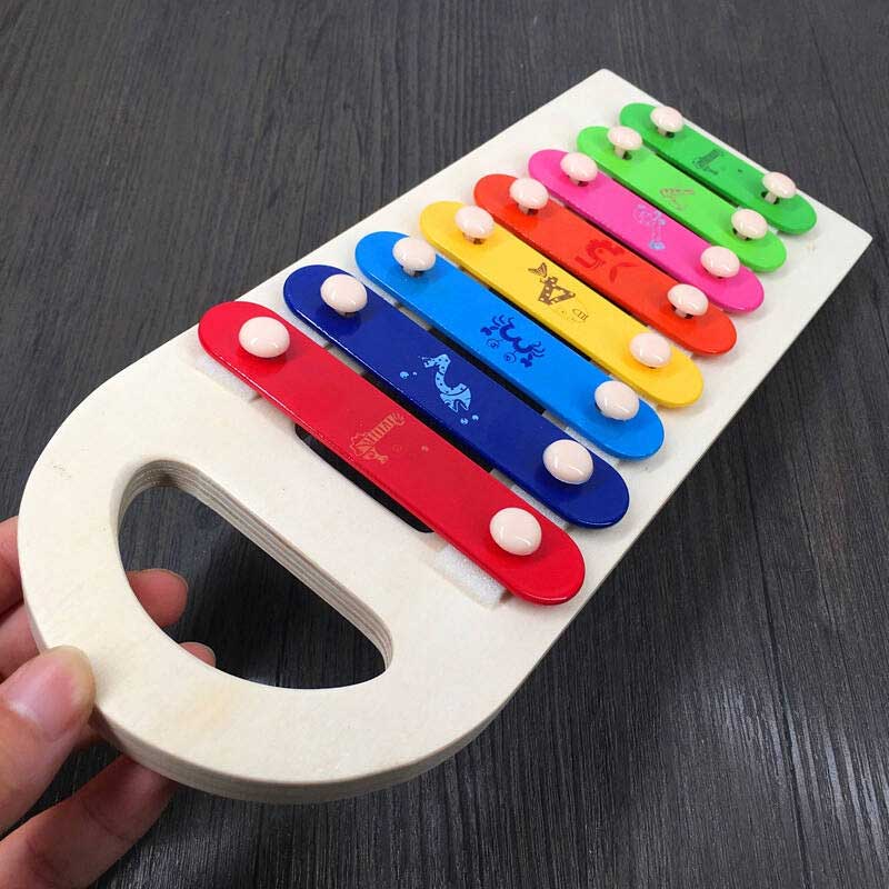 Trò chơi đập banh kết hợp đàn gõ Xylophone size lớn bằng gỗ, búa đập bóng đa năng banh lớn an toàn