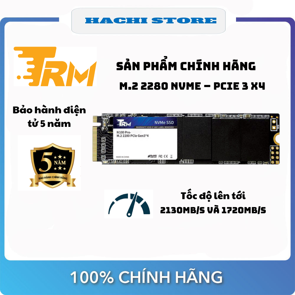 ssd nvme M.2 2280 PCIe TRM N100 Pro bảo hành 5 năm - Hàng chính hãng