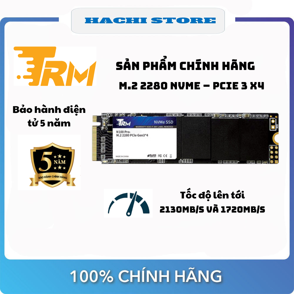 Ssd nvme M.2 2280 PCIe TRM N100 Pro bảo hành 5 năm - Hàng chính hãng