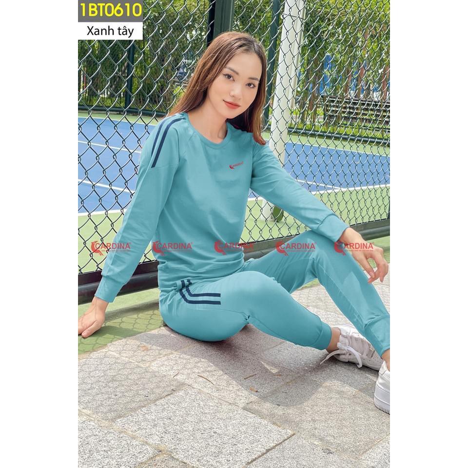 Đồ bộ mặc nhà Quần bo gấu, Áo Dài tay vải Cotton Cao Cấp Tôn Vóc Dáng Thể Thao, Năng động, Trẻ Trung, Giá tốt