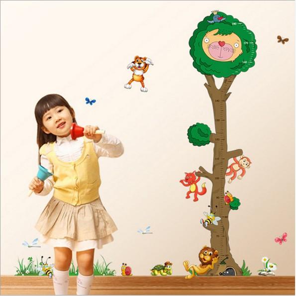 Decal thước đo cây xanh cho bé