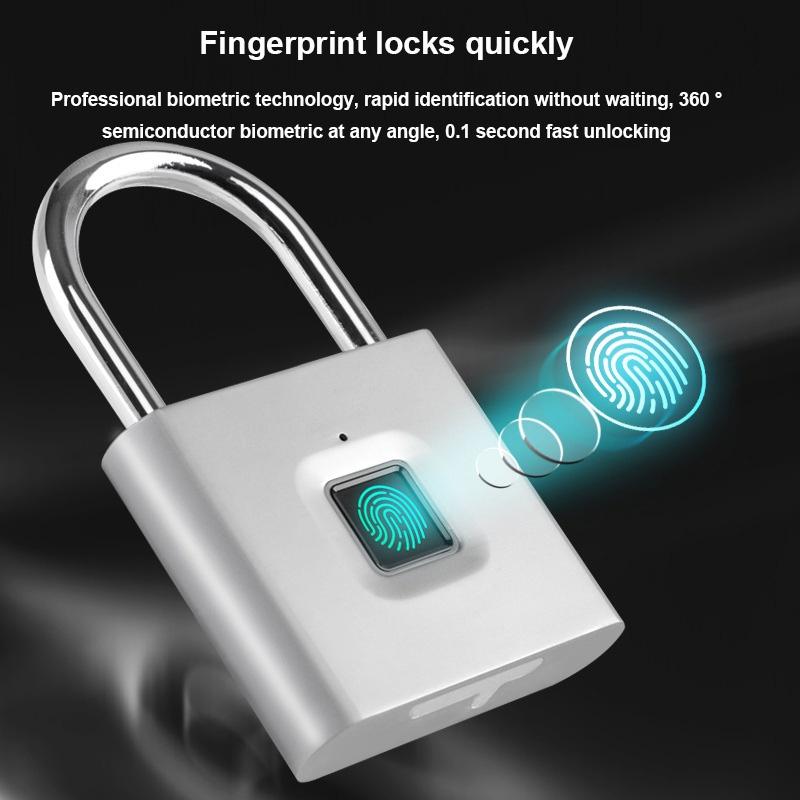 Ổ Khóa Vân Tay Xiaomi SY11 Cỡ Nhỏ Chống Trộm Chống Thấm Nước Kèm Sạc USB Tiện Dụng Cho Cửa Tủ Hàng nhập khẩu