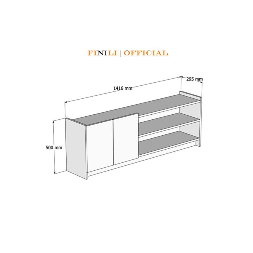 Kệ tủ tivi để sàn phòng khách gỗ công nghiệp FINILI thiết kế hiện đại nhiều màu sắc FNL0202