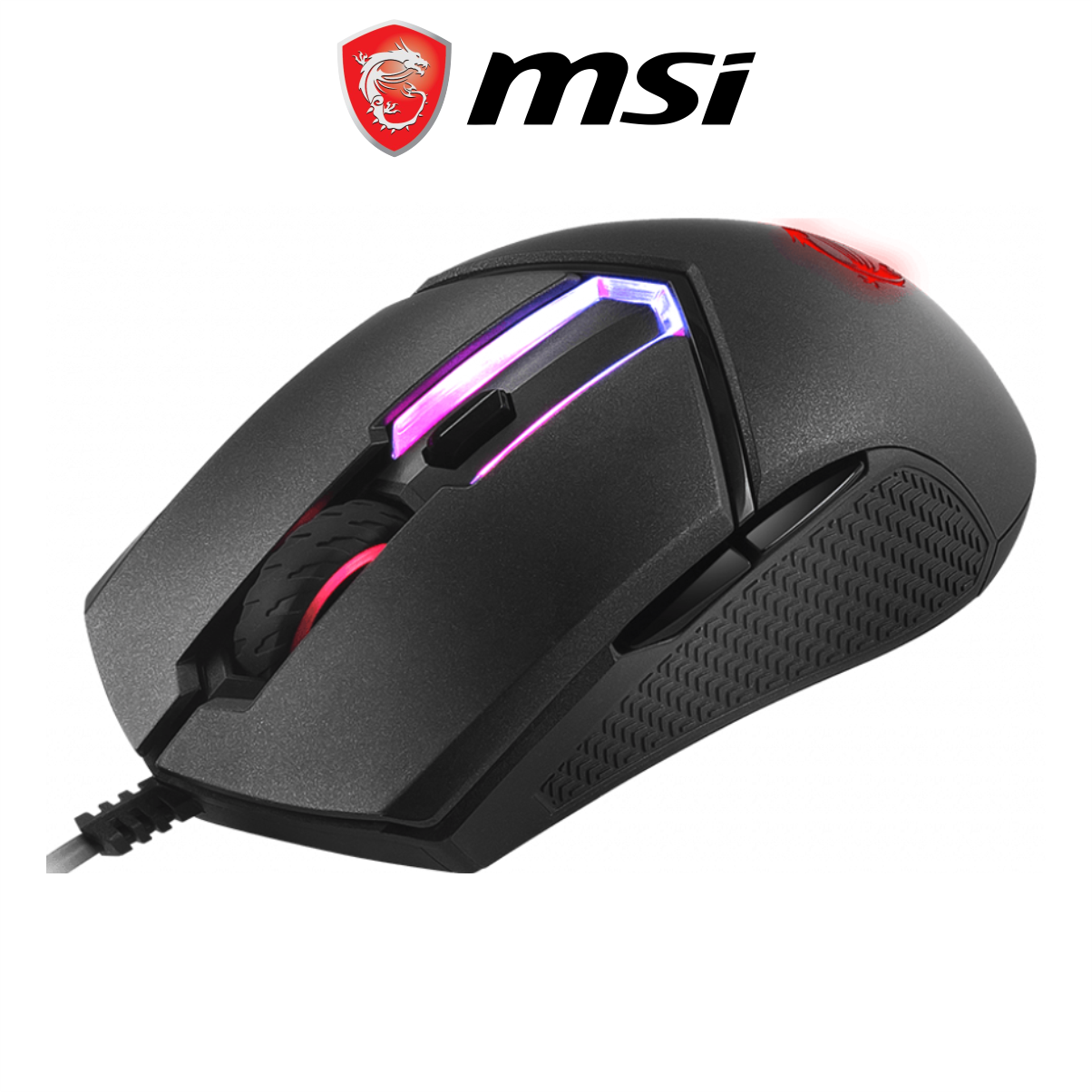 Chuột Gaming MSI Clutch GM30 Đèn LED RGB, 8 Nút, 6200 DPI Với 6 Mức DPI, Dây Cắm USB Dài 2M - Hàng Chính Hãng