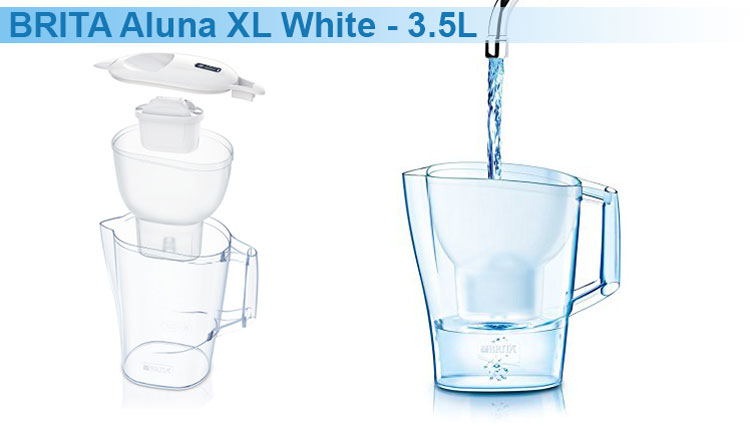 Bình Lọc Nước BRITA Aluna XL White - 3.5L (Kèm Maxtra Plus)