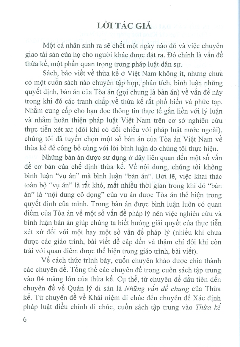 Combo 2 Tập: LUẬT THỪA KẾ VIỆT NAM - Bản Án Và Bình Luận Bản Án (Sách chuyên khảo, xuất bản lần thứ năm)