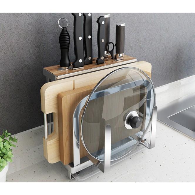 Bộ kệ đỡ Dao Bếp Thớt Meradola SUS304 - Home and Garden