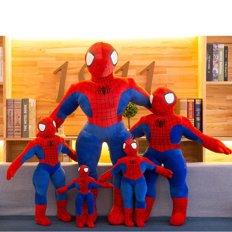 Gấu Bông Siêu Anh Hùng Người Nhện Spiderman (35cm----80cm) Hàng Xịn Cao Cấp (Tặng Kèm 1 Ví Da 12 Ngăn Đựng Thẻ Atm, Cccd)