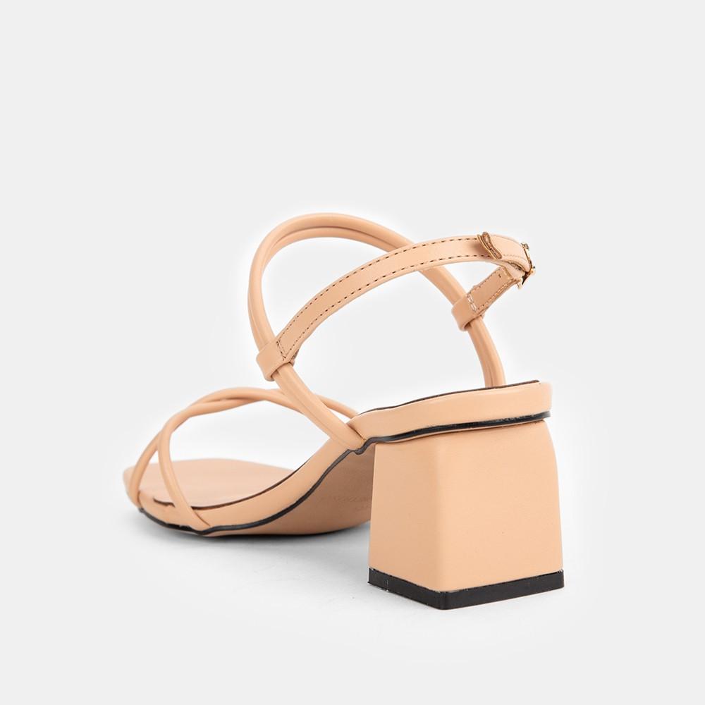 Giày Sandal Zelda Star cao gót vuông 5cm quai ngang mảnh - SN009820