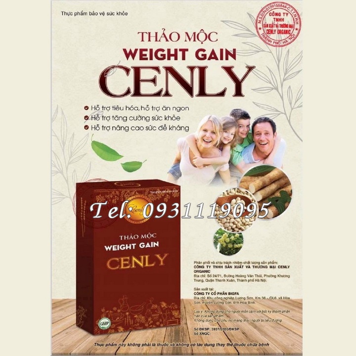 Tăng Cân Cenly thảo mộc tăng cân Cenly - Bất chấp cơ địa, gầy lâu năm – Mã số 1102