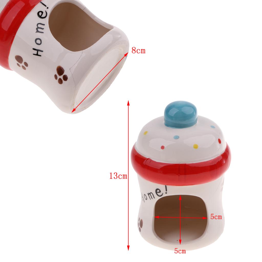 Small Animal Hamster Baby Bottle House Nest Cage Toy Habitat Nest Ceramic