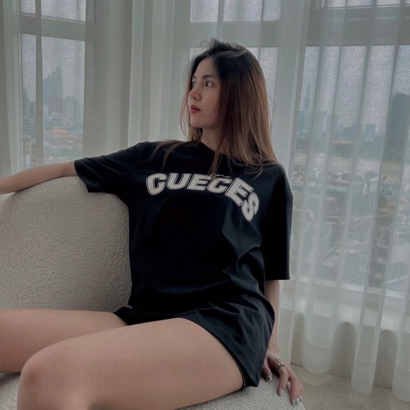 Áo thun ALTHOUGH form unisex, in chữ CUECES, chất vải 100% Cotton thoáng mát