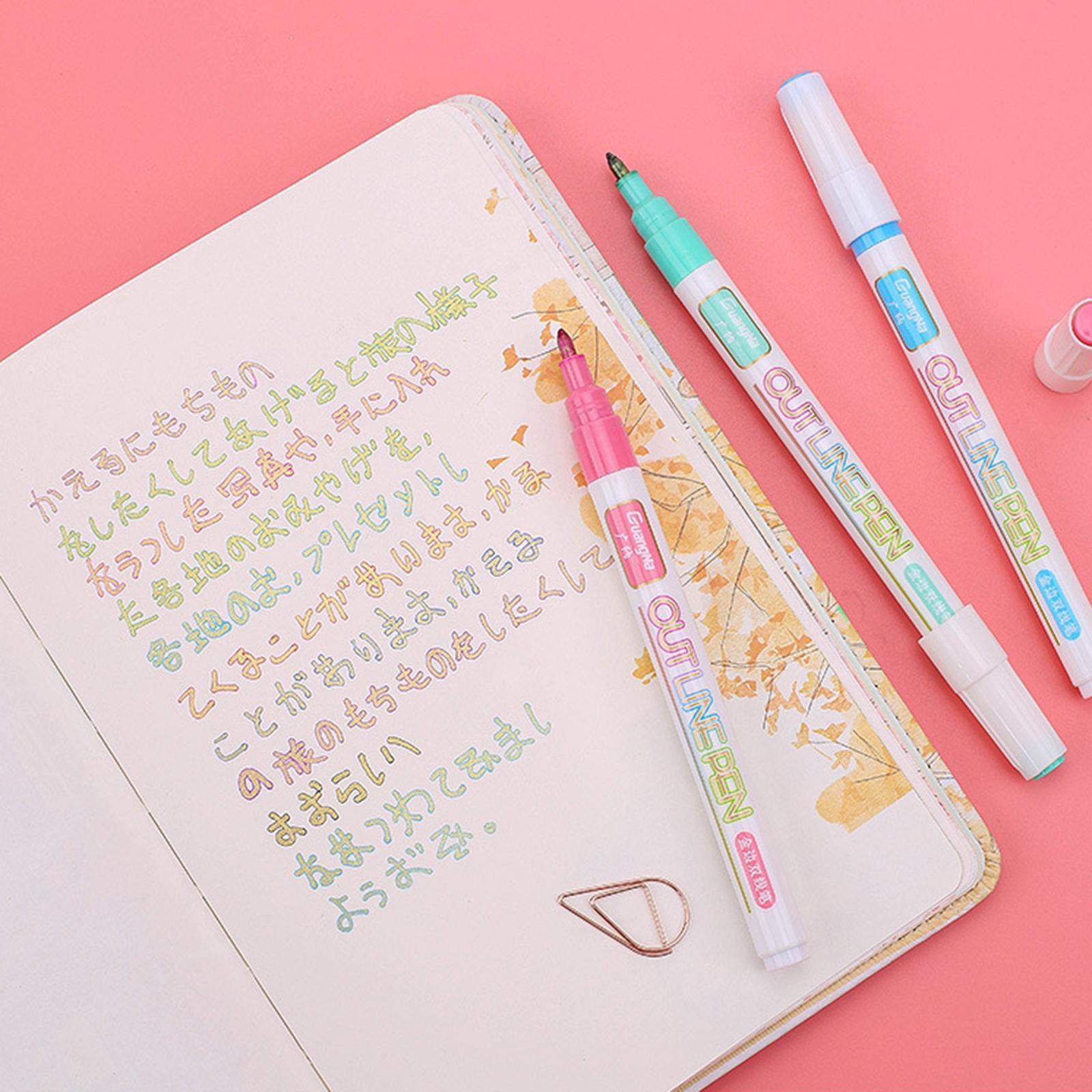 0.7mm Double Line Outline Pen Marker for Painting Painting Accs