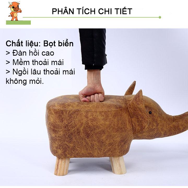 Ghế hoạt hình động vật, ghế đa năng, ghế hình con tê giác