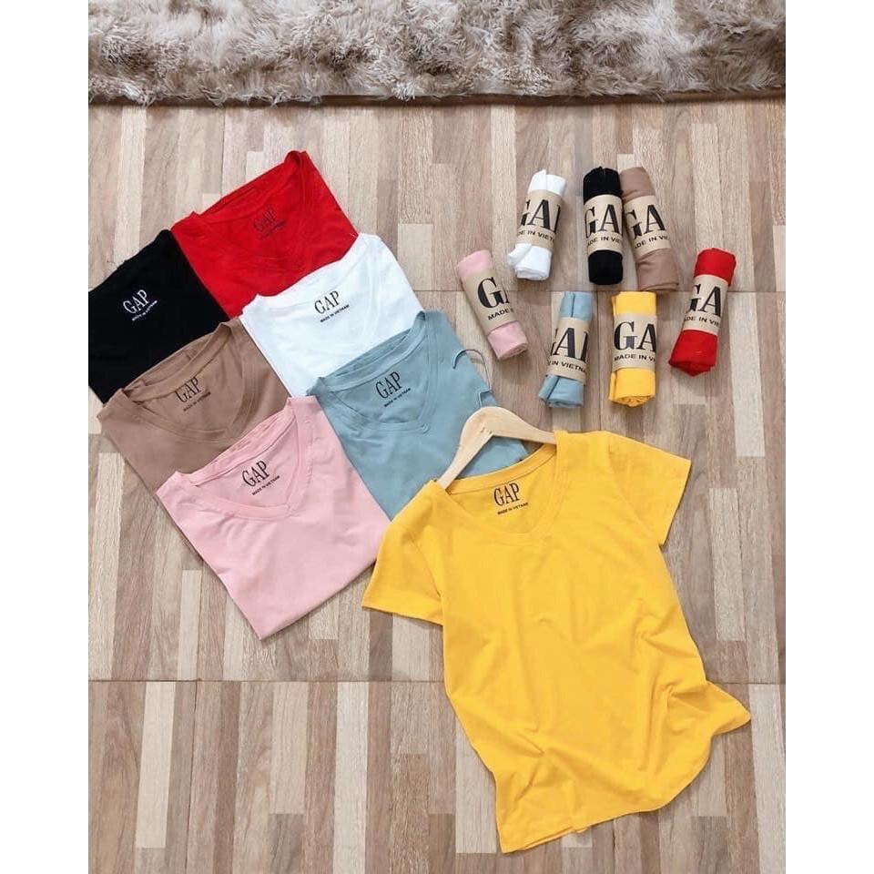 Áo Phông Cổ Tim Chất Cotton Co Giãn Tốt