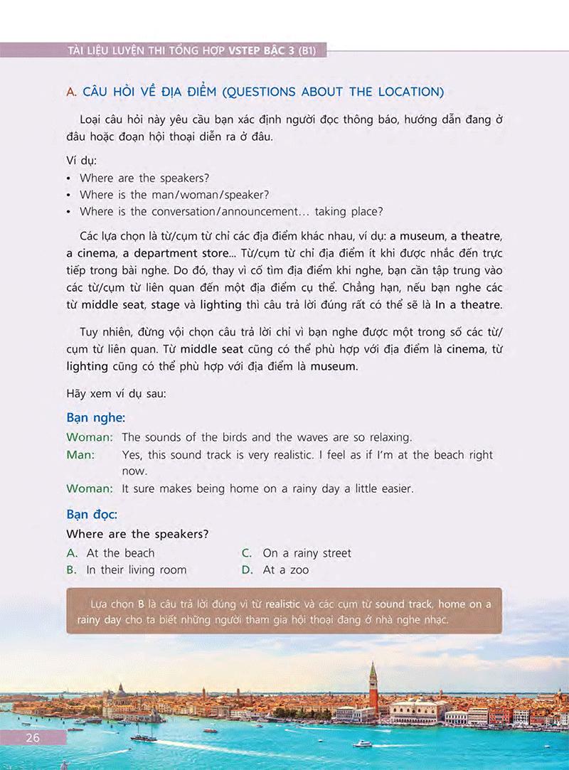 Sách Tài Liệu Luyện Thi Tổng Hợp VSTEP Bậc 3 (B1) (Quét Mã Qr Hoặc Vào Trang Web Để Nghe File Mp3)