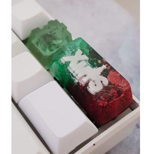 Keycap /SA/Cherry Profile 2u Xmas Gift - Resin Keycap Nút bàn phím Merry Xmas/ Keycap mừng giáng sinh