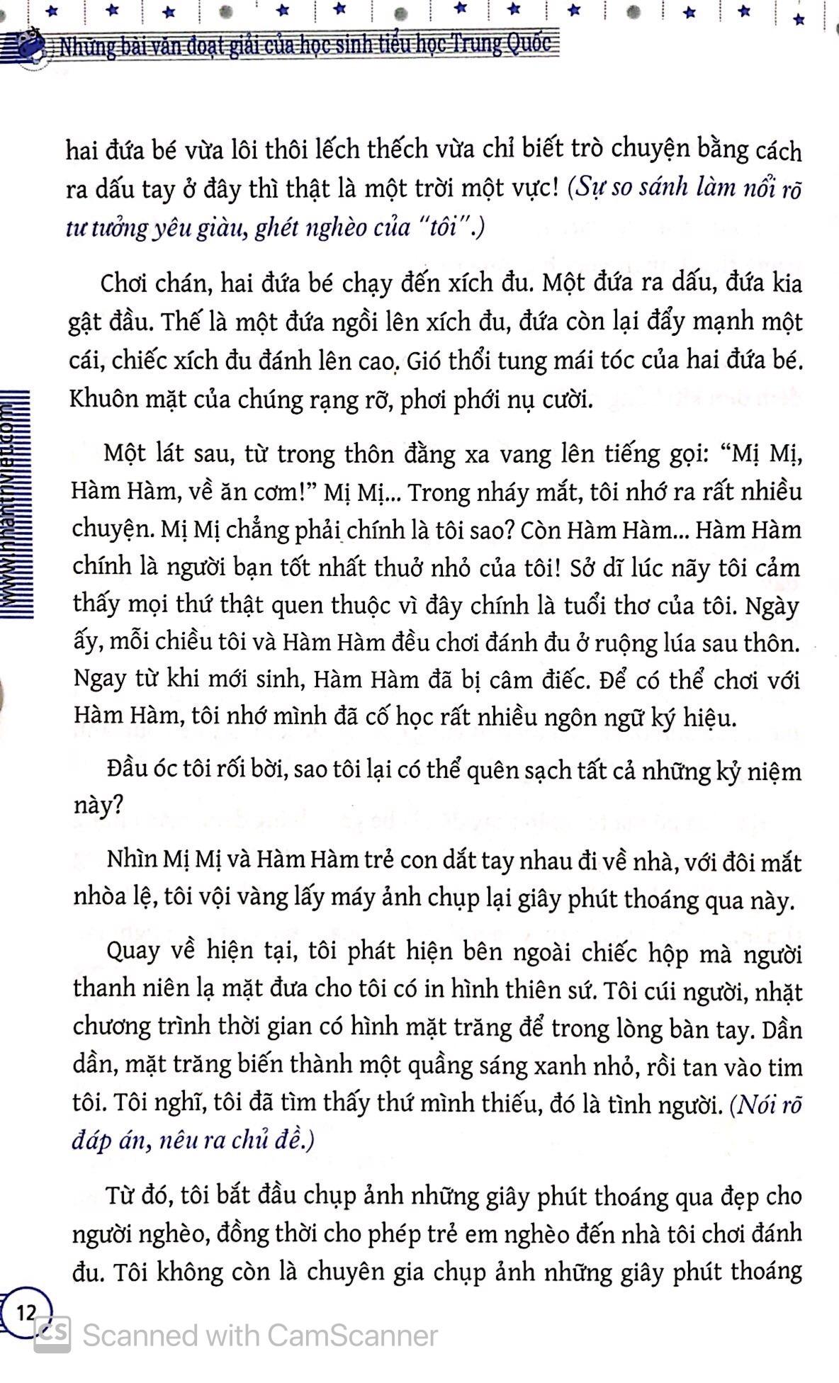 Những Bài Văn Đoạt Giải Của Học Sinh Tiểu Học Trung Quốc