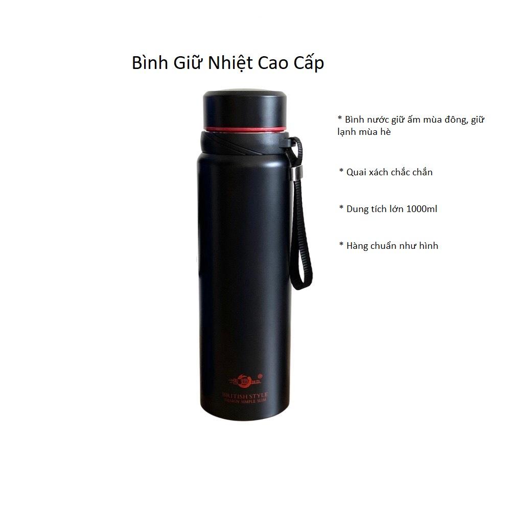 Bình Giữ Nhiệt Cao Cấp 1000ml Inox 304 Có Khay Lọc Trà