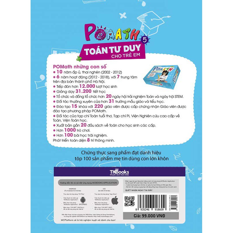 Combo : Sách POMATH Tập 1,2,3,4,5,6 - Toán Tư Duy Cho Trẻ 4-6 Tuổi