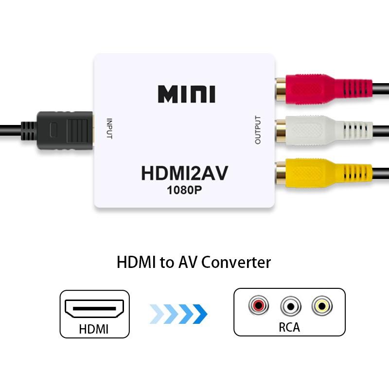 HDMI sang RCA 1080P Bộ chuyển đổi âm thanh tổng hợp HDMI sang AV 3RCA CVB