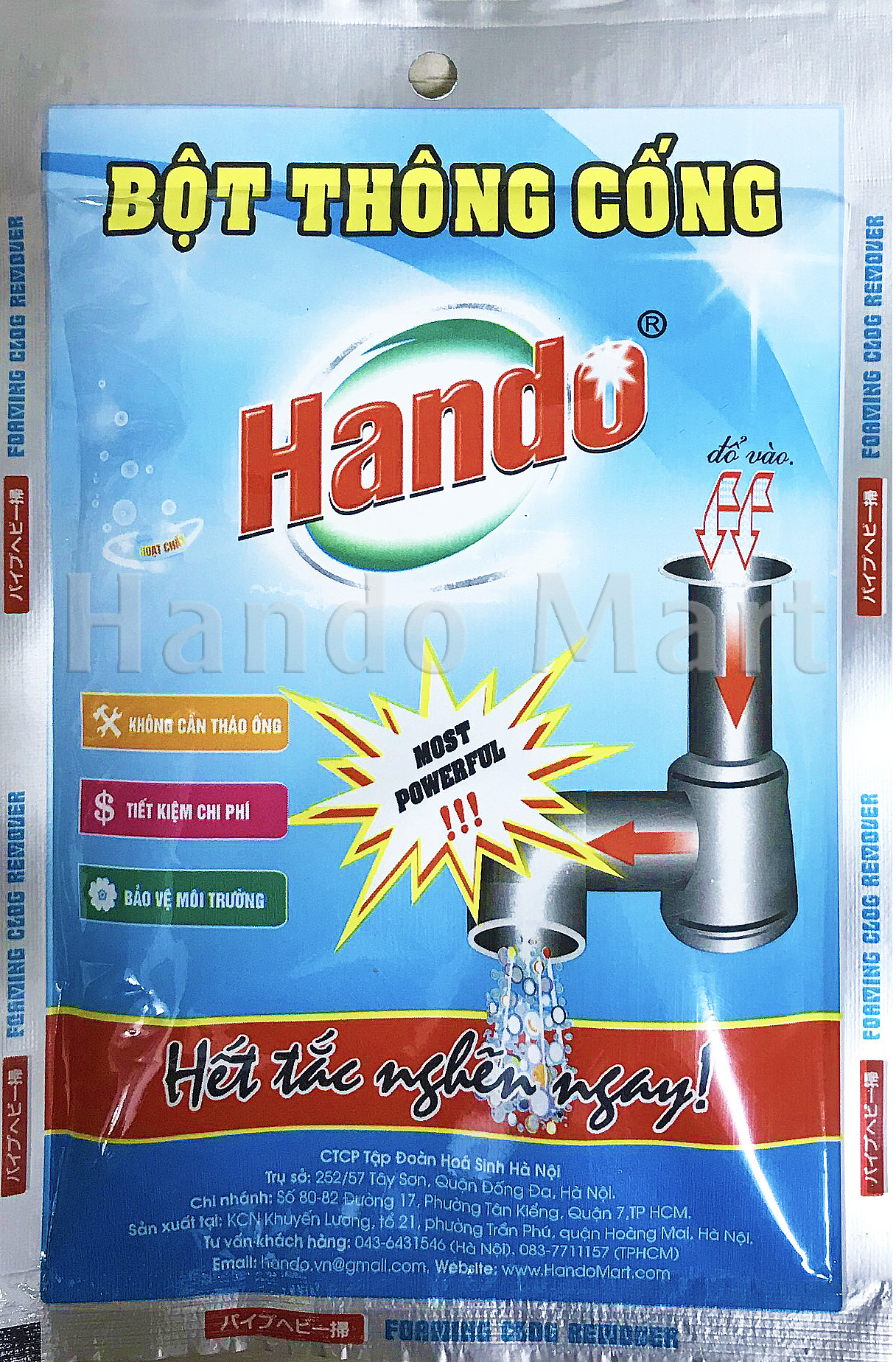 Bột thông cống cực mạnh Hando 100g Nội Địa