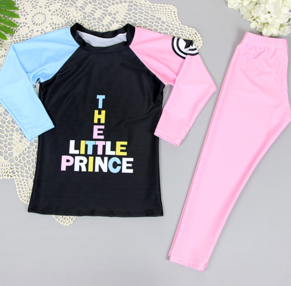 Đồ Bơi Bé Gái Và Bé Trai Tay Dài Quần Dài Họa Tiết Little Prince BB039 MayHomes Long Sleeves And Long Pants Kid's Swimwear With UPF 50 Sun Protection