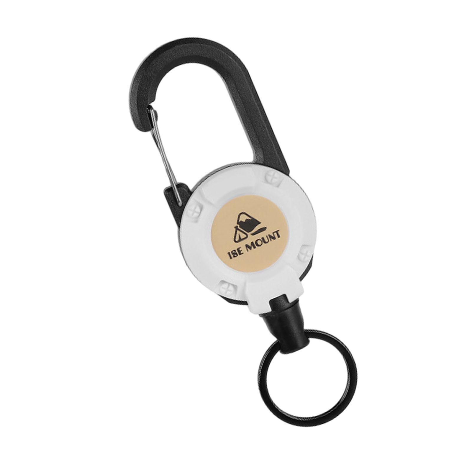 Retractable Keychain Carabiner Heavy Duty ID Badge Holder Lanyard Keyring Retractable  for Men Women Adults Hiking