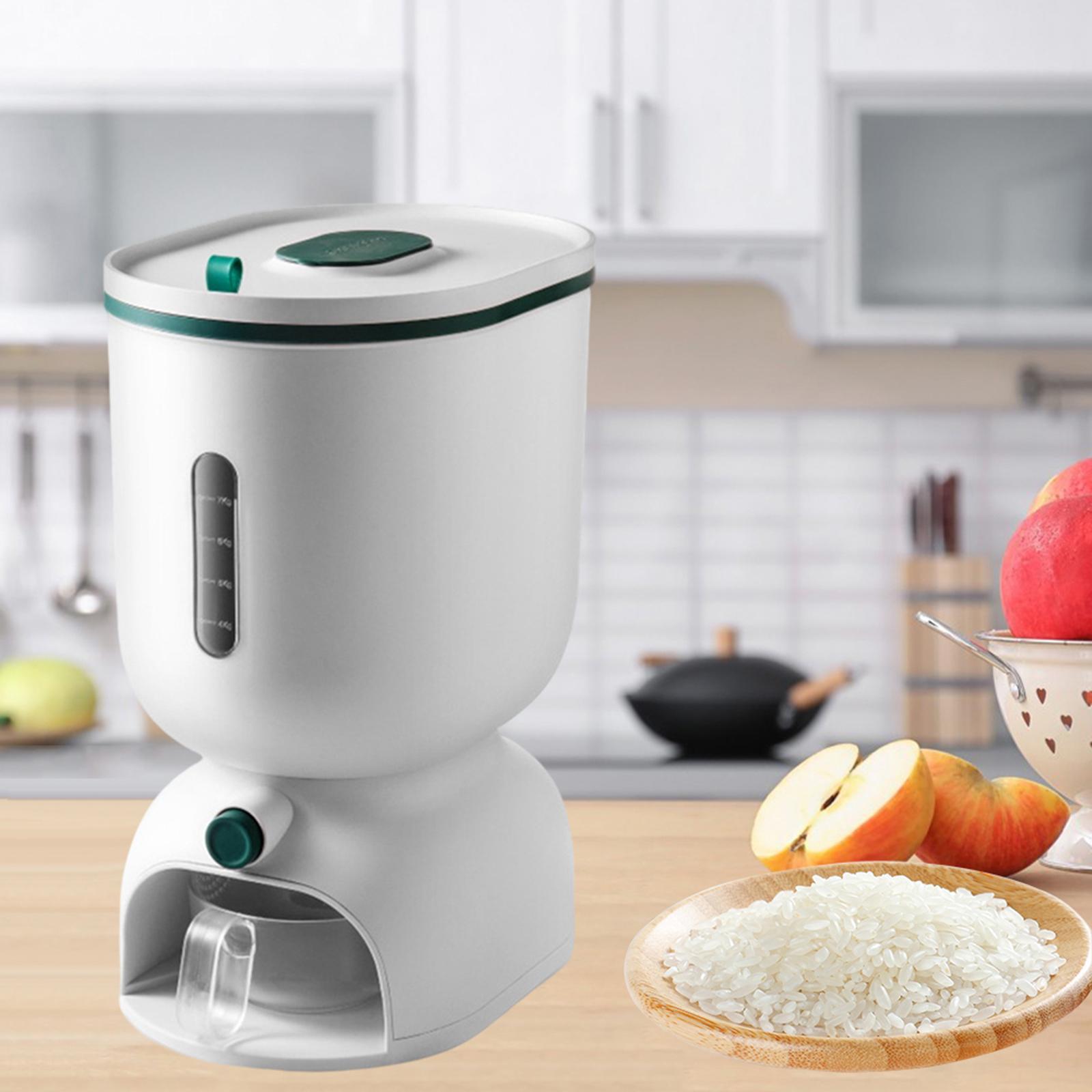 Kitchen Food Container Storage Box Cereal Dispenser Grain Rice Gray