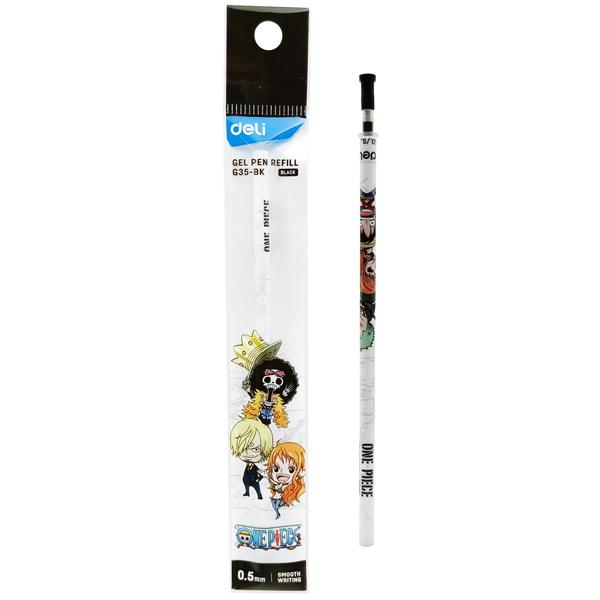 Ruột Bút Gel 0.5 mm One Piece - Deli CG35-BK - Mực Đen