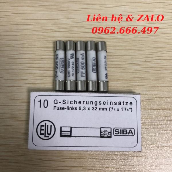 Cầu chì SIBA 1000V FF500mA 7012540 cầu chì gốm 6.3X32mm