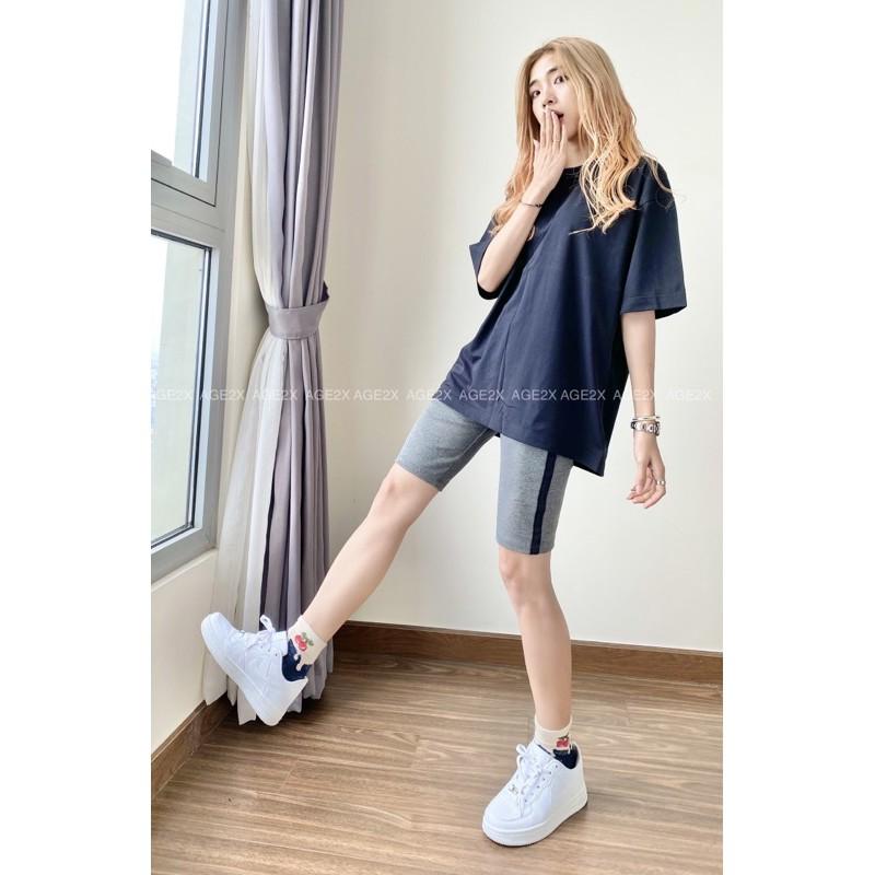 Quần legging lửng, Quần biker short, Quần legging đùi, AGE2X chất borip co giãn giầy dặn thoải mái chuẩn hàng vnxk