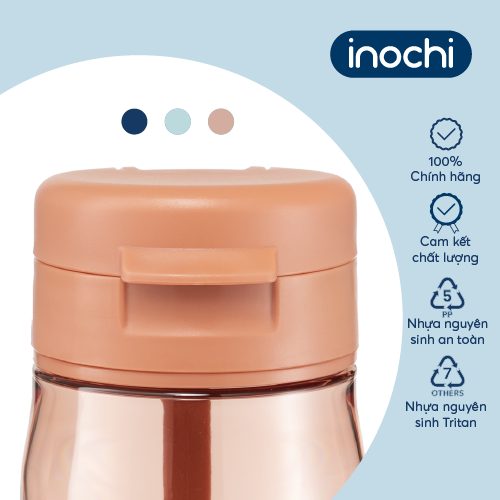 Bình nước Inochi - Kita Fami 500ml màu Xanh chàm