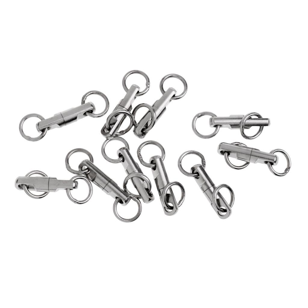 2-6pack 10pcs Fishing Ball Bearing Swivels Heavy Duty Big Game Fishing Swivels